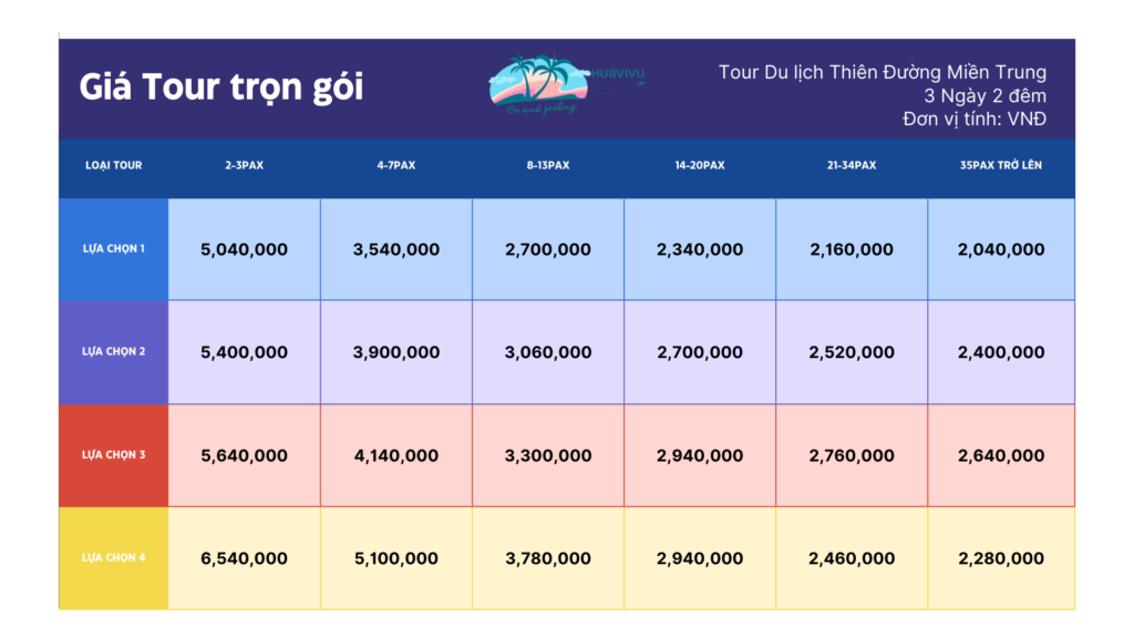 Hubvivu Tour Thiên đường miền trung trọn gói 2024